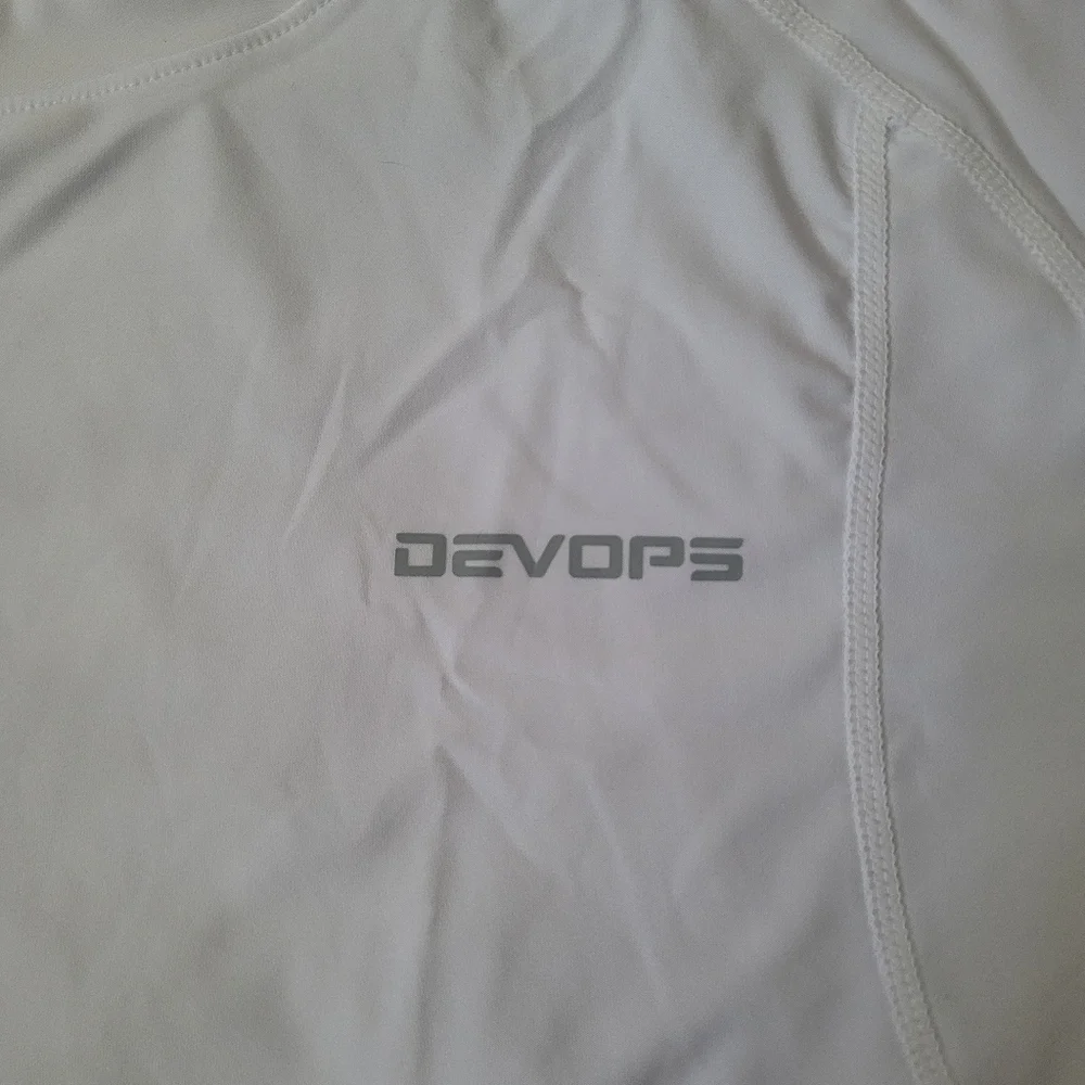 Compression Short Sleeve Base Layer - White & Navy - Picture 4 of 7